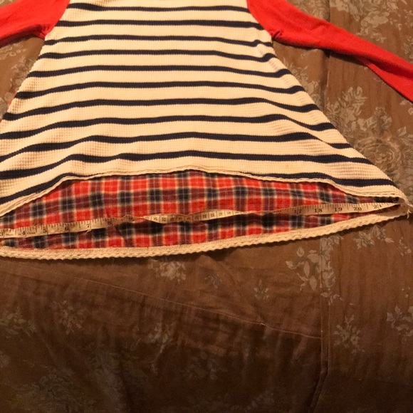 Persnickety size 6 high low plaid top - Picture 6 of 7